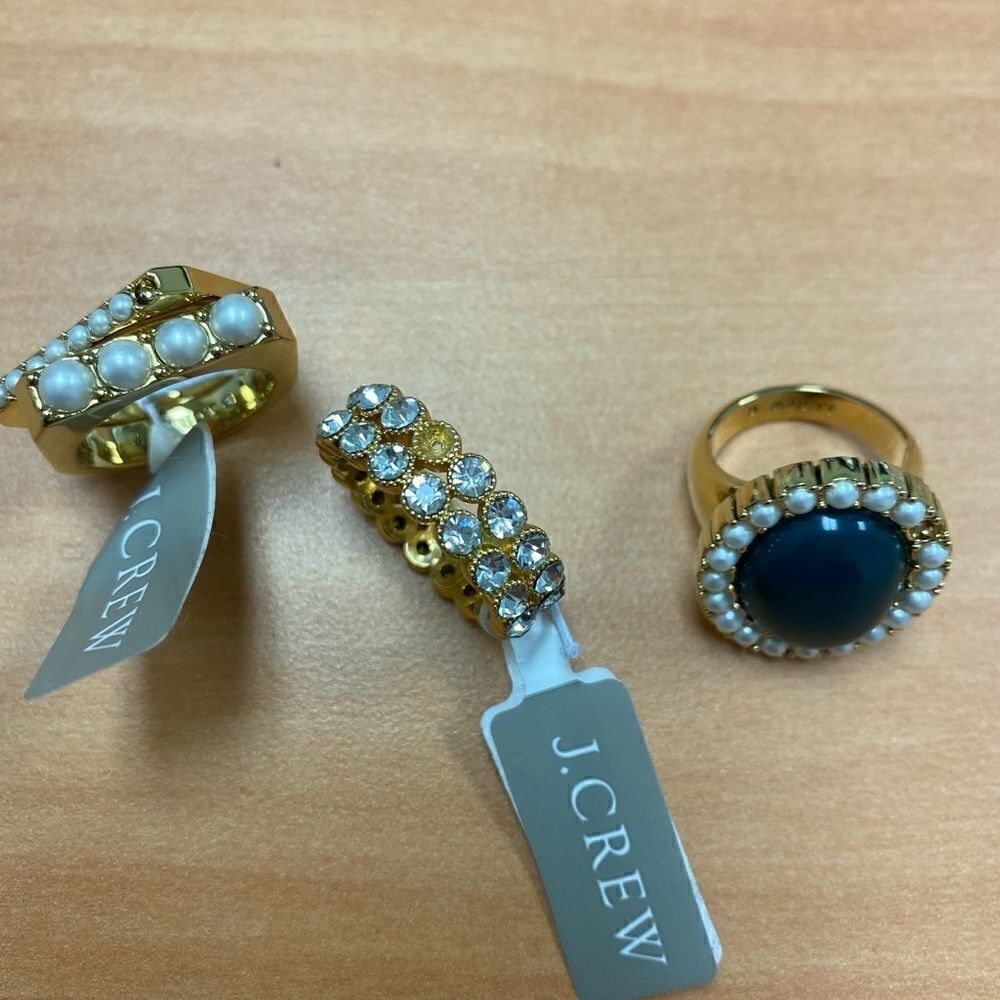 Bundle of 3 J. Crew rings with minor imperfections and defects